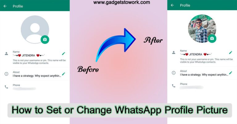 How To Set Or Change WhatsApp Profile Picture