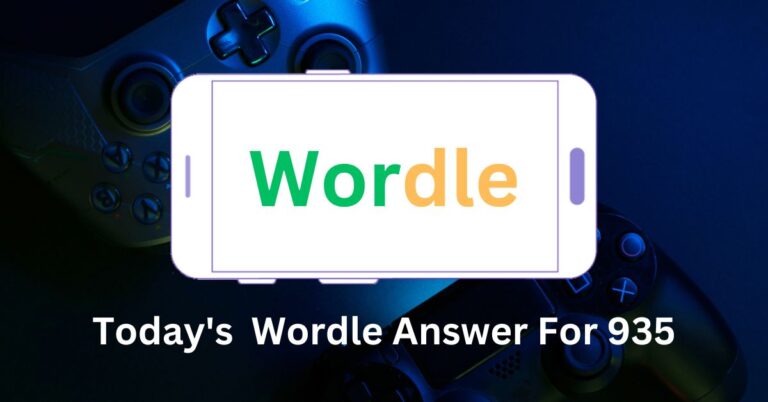 Today Wordle Answer For 935